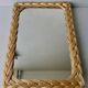 Rectangular rattan braided mirror, 29 by 41.5 cm