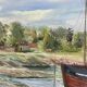 Oil on canvas signed FRAVAL LE DEMAZEL - Seaside - Paimpol