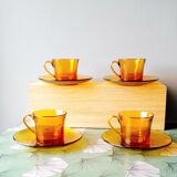Amber coffee cups 70s