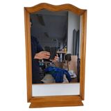 Mid-Century Walnut Mirror from 1960s Czechoslovakia, Organic Curved Frame