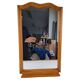 Mid-Century Walnut Mirror from 1960s Czechoslovakia, Organic Curved Frame