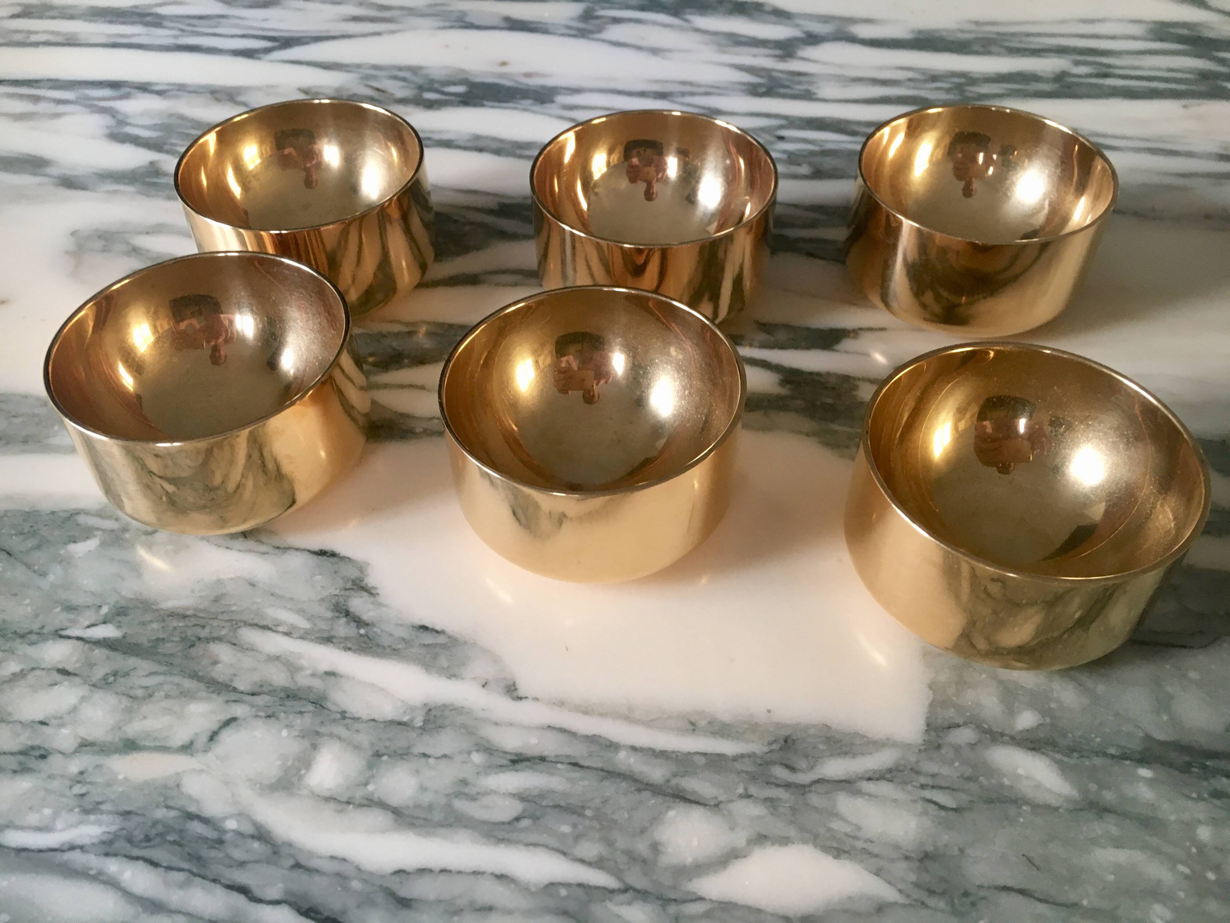 Pierre Forsell for skultuna. Sweden, 1970 gold-plated brass service