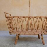 Vintage cradle rattan