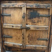 Old Indian carved wooden window