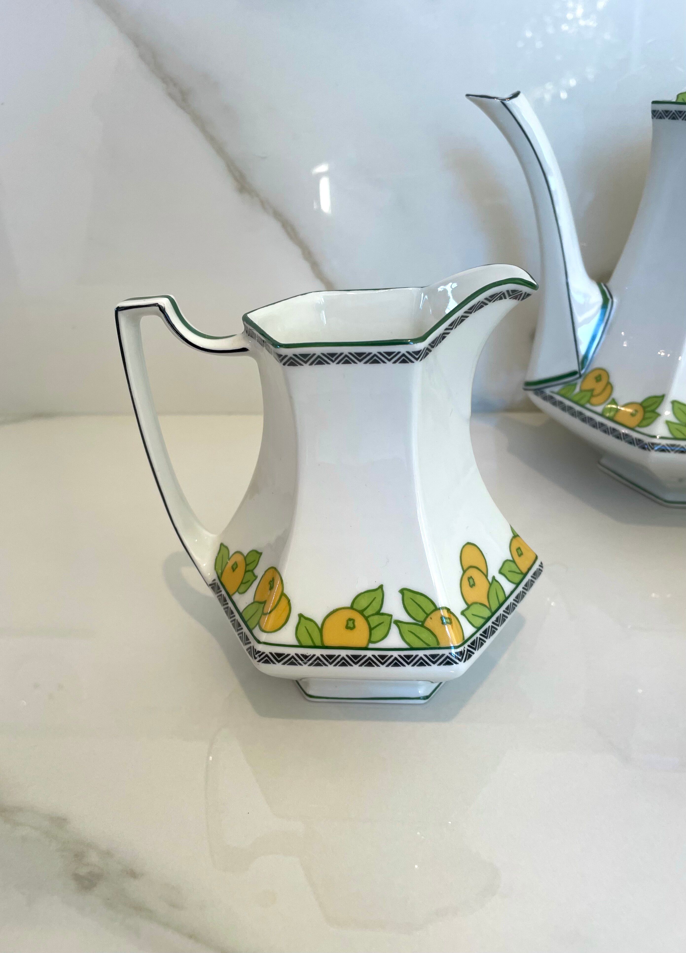 Art Deco tea service - Limoges Lanternier - 1920s 1930s