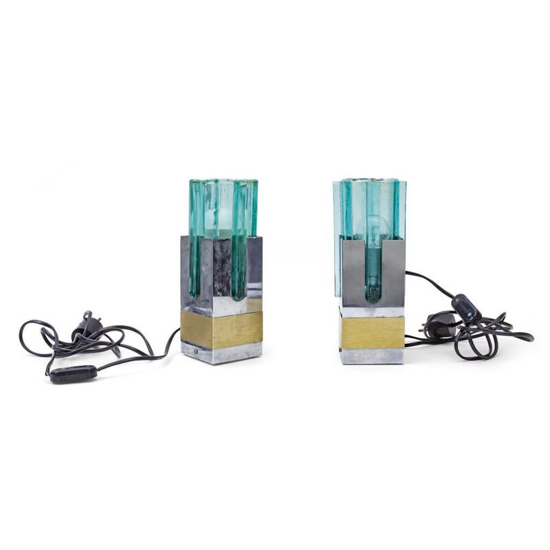 Table lamps by Gaetano Sciolari, Italy 1970s