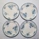 Lot de 4 assiettes plates de la faïencerie de Sarreguemines modèle Royat
