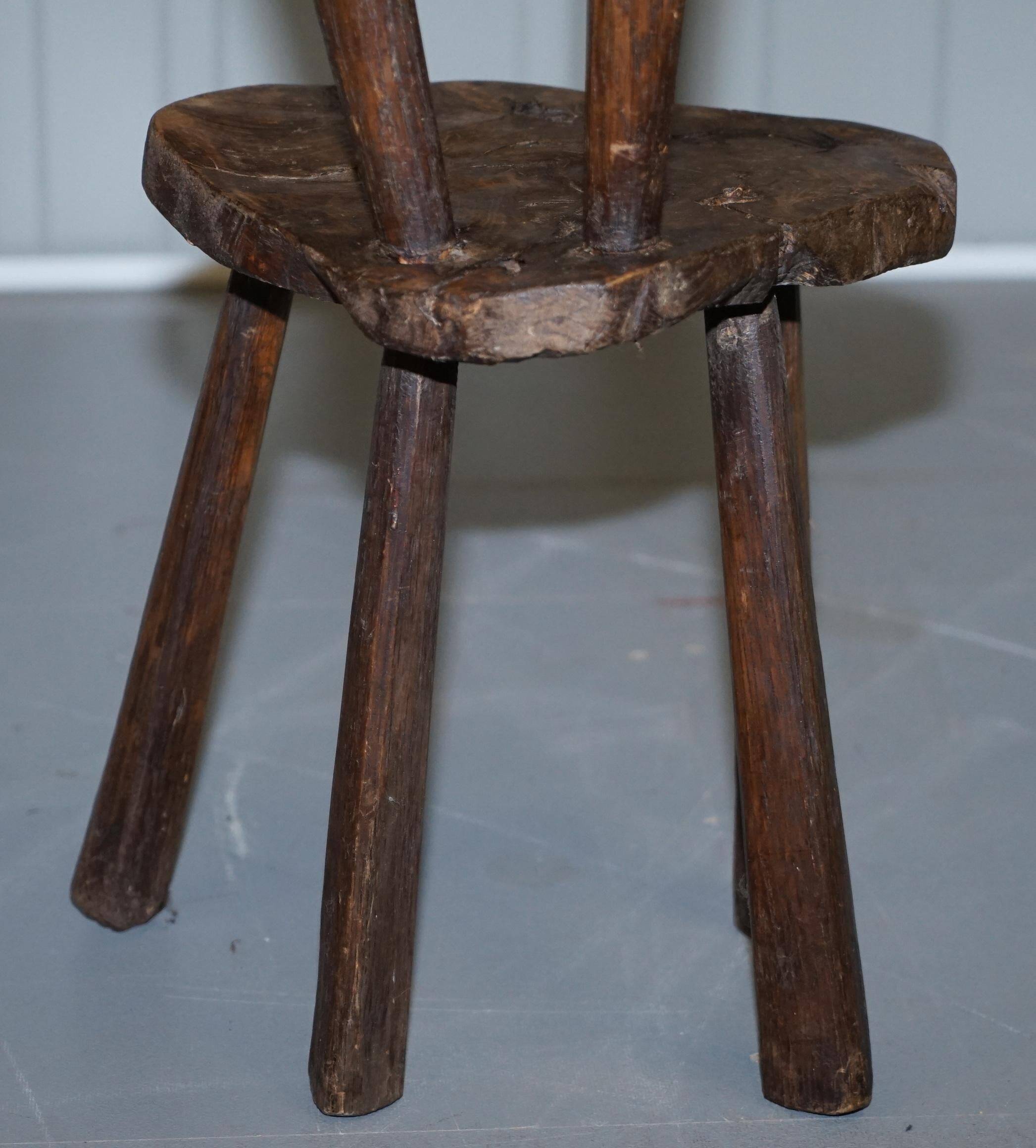 French nursing chair hand-carved in chestnut around 1760