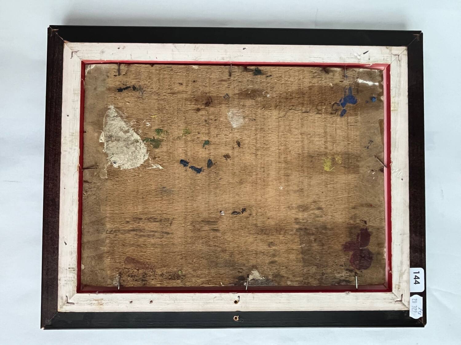 Tableau : huile sur panneau vue de village