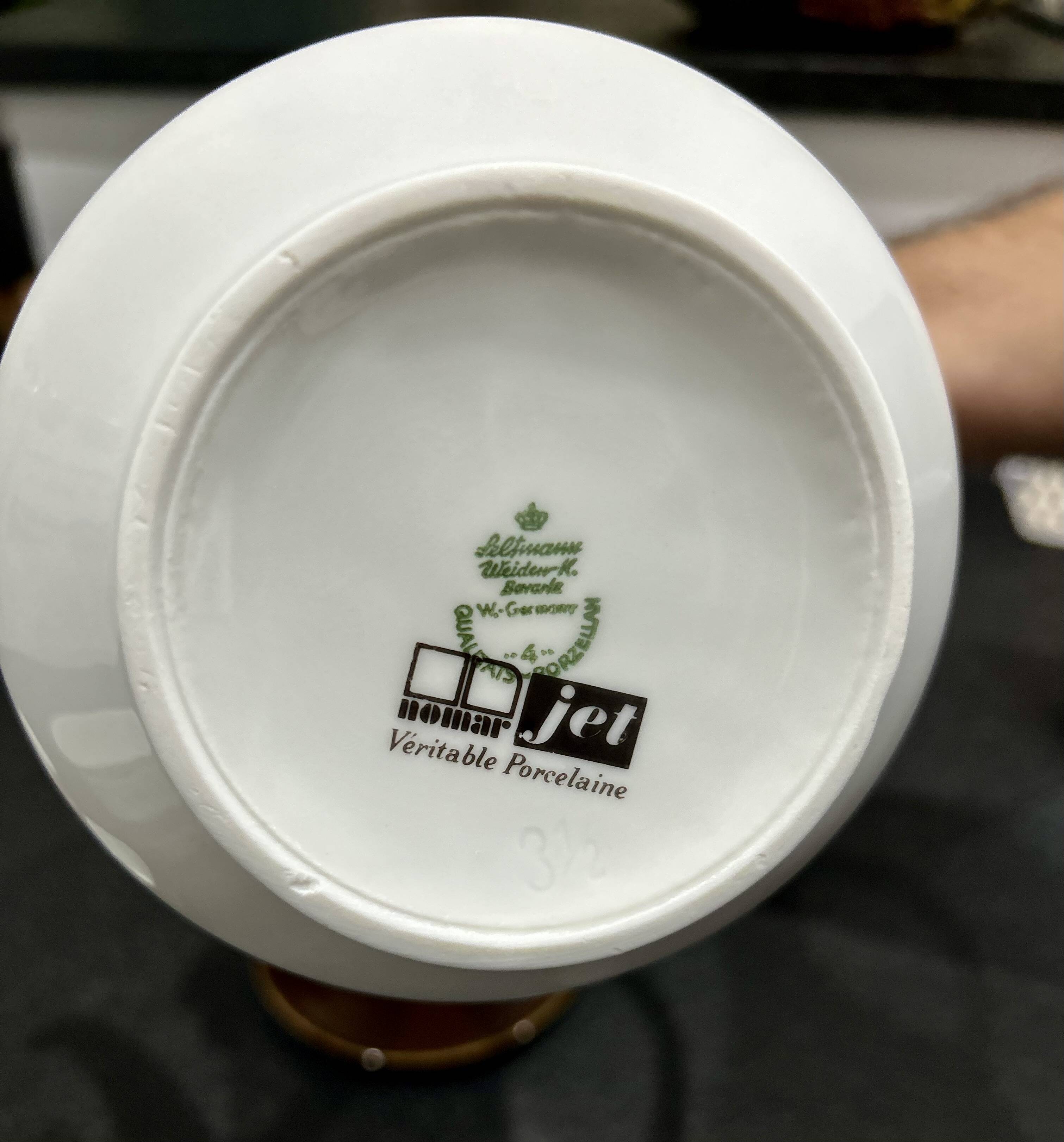 Service à café ou thé en porcelaine Seltmann Weiden K W.Germany Bavaria - années 70 Vintage