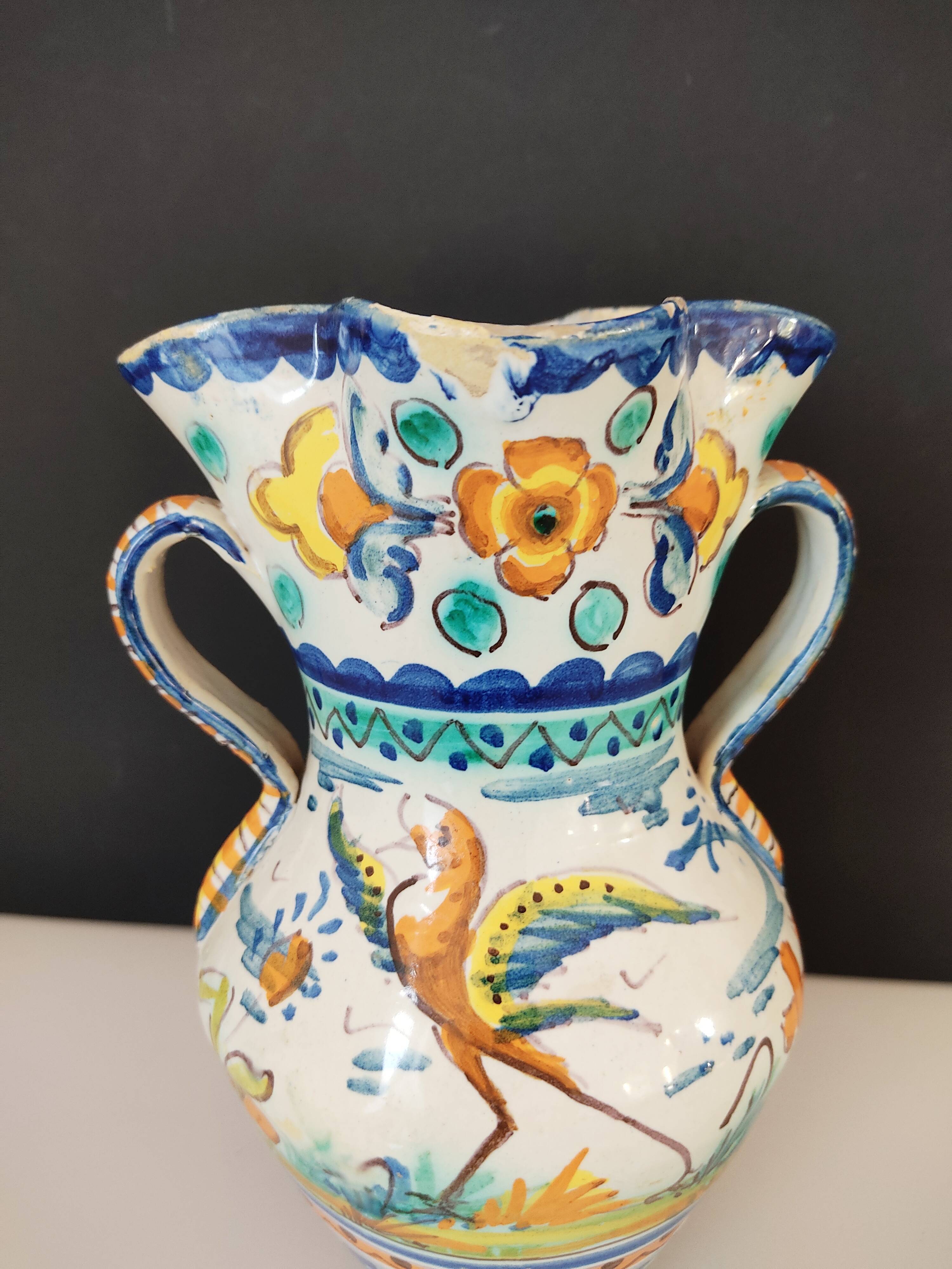 Vase with two ceramic handles Sante Ana Spain