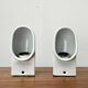 Pafo wall sconces from the Italian space age mid-century in ceramic by Ernesto Gismondi for Artemide, 1970s, set of 2.