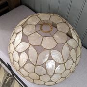 Suspension fleur vintage nacre et laiton