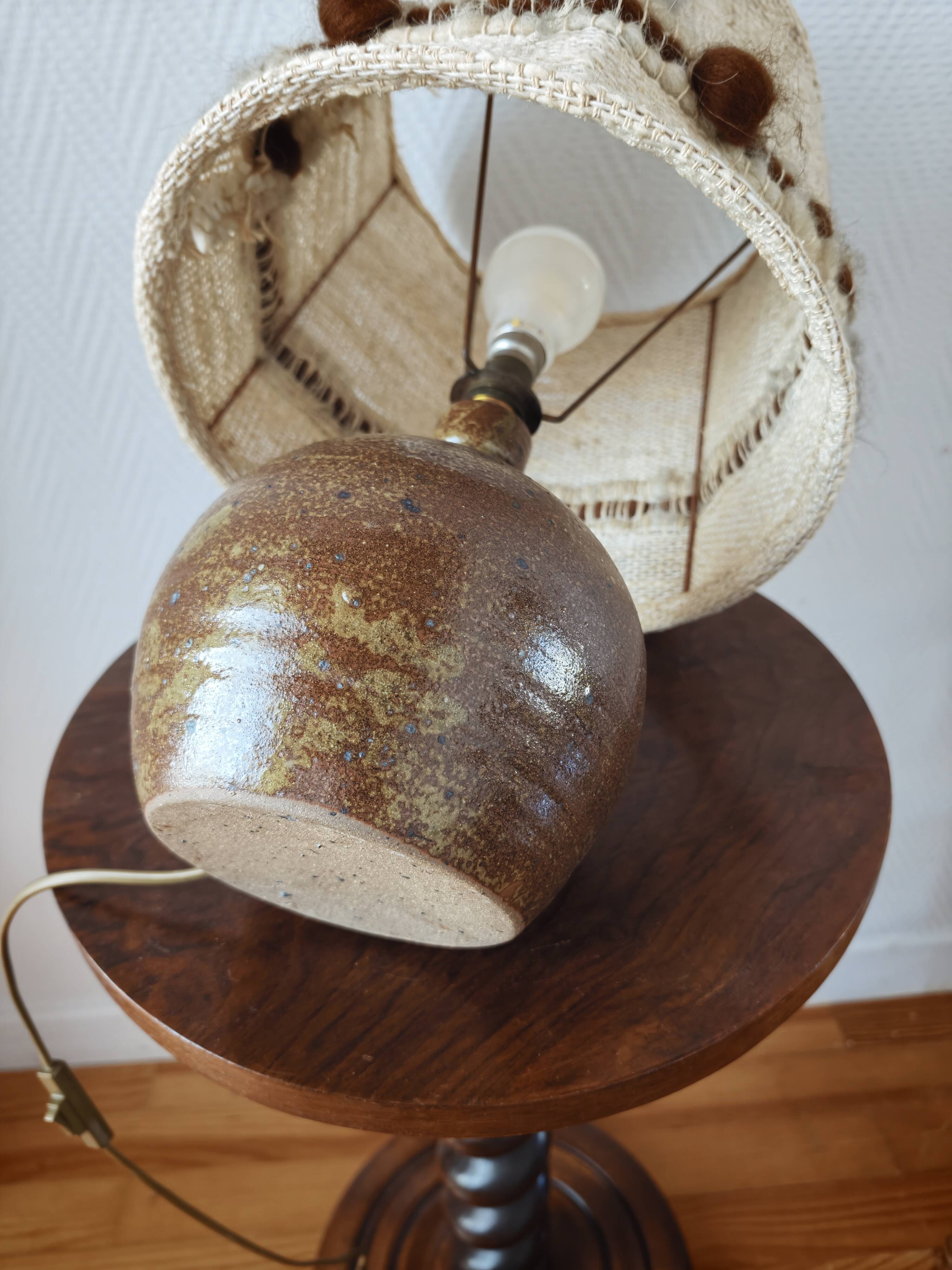 Pyrite stone lamp by Guy Baudat from the 1970s.