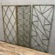 3 elevator grilles in polychrome iron art deco period around 1920-1925