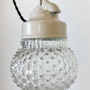 Vintage White Porcelain Pendant Light, 1970s