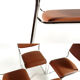 Set of 4 Danish chrome & faux leather dining chairs 80s