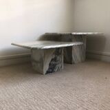 Set coffee tables in marble 1970