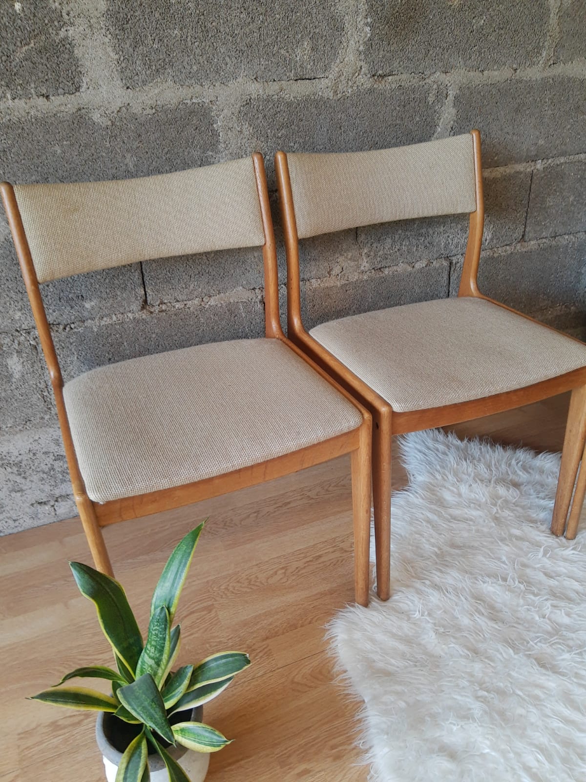 Set of 3 Danish Scandinavian chairs Uldum Mobelfabrik 7171