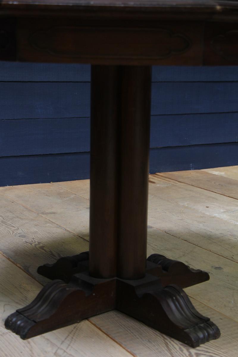 Dining table pedestal table wooden