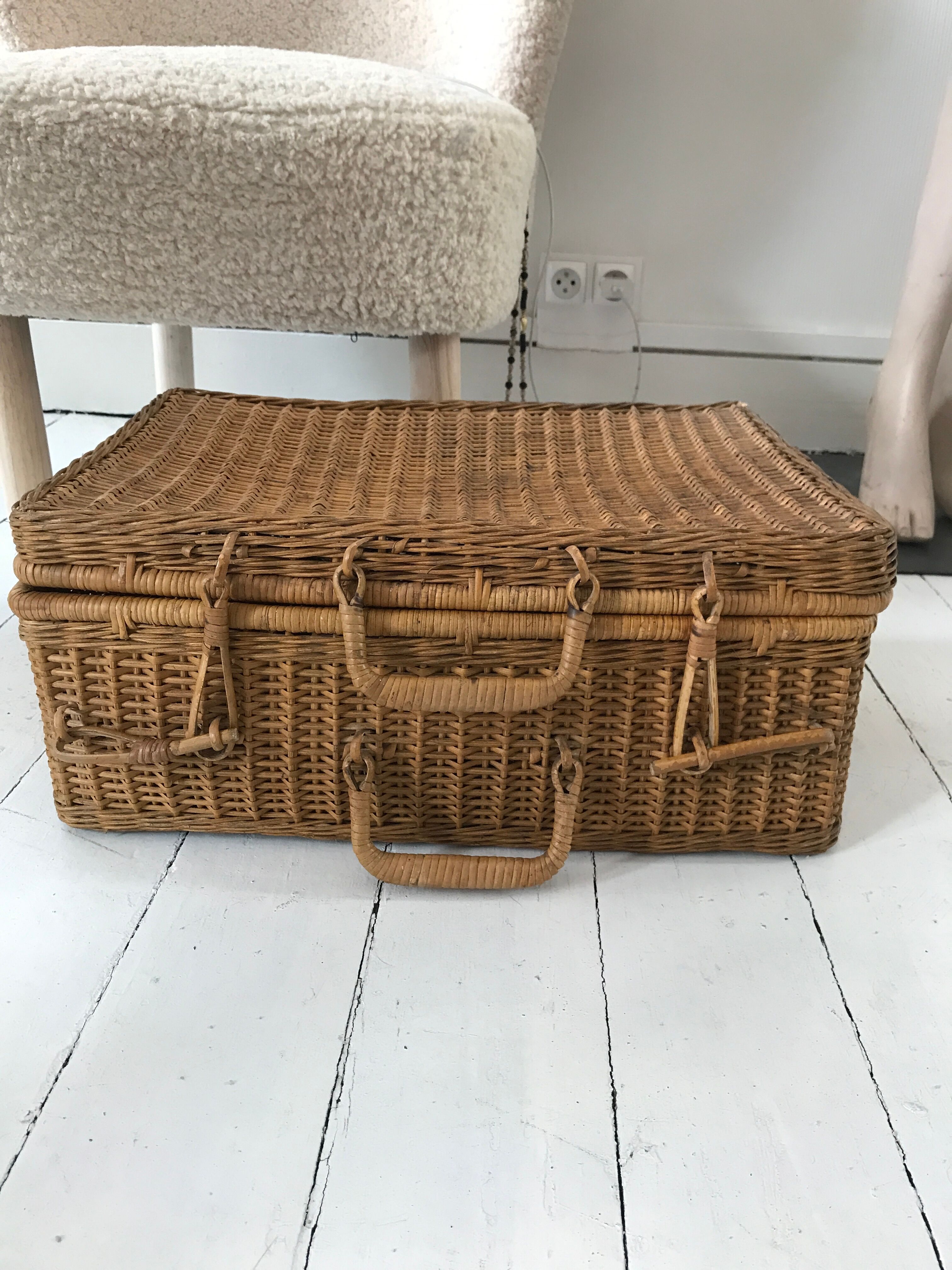 Rattan suitcase