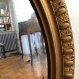 Oval mirror with pediment, 100x70 cm