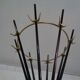 Italian Copper & Steel Tubular Coat Rack, 1950s