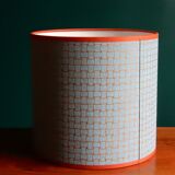 Nepalese blue and orange paper lampshade