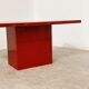 Vintage Italian Coffee Table in Red Granite with Silver Flecks, 1980s