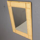 Mid century bamboo mirror by Dal Vera, 1960s
