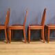 Set of 4 stained beech chairs, Art Deco – 1910