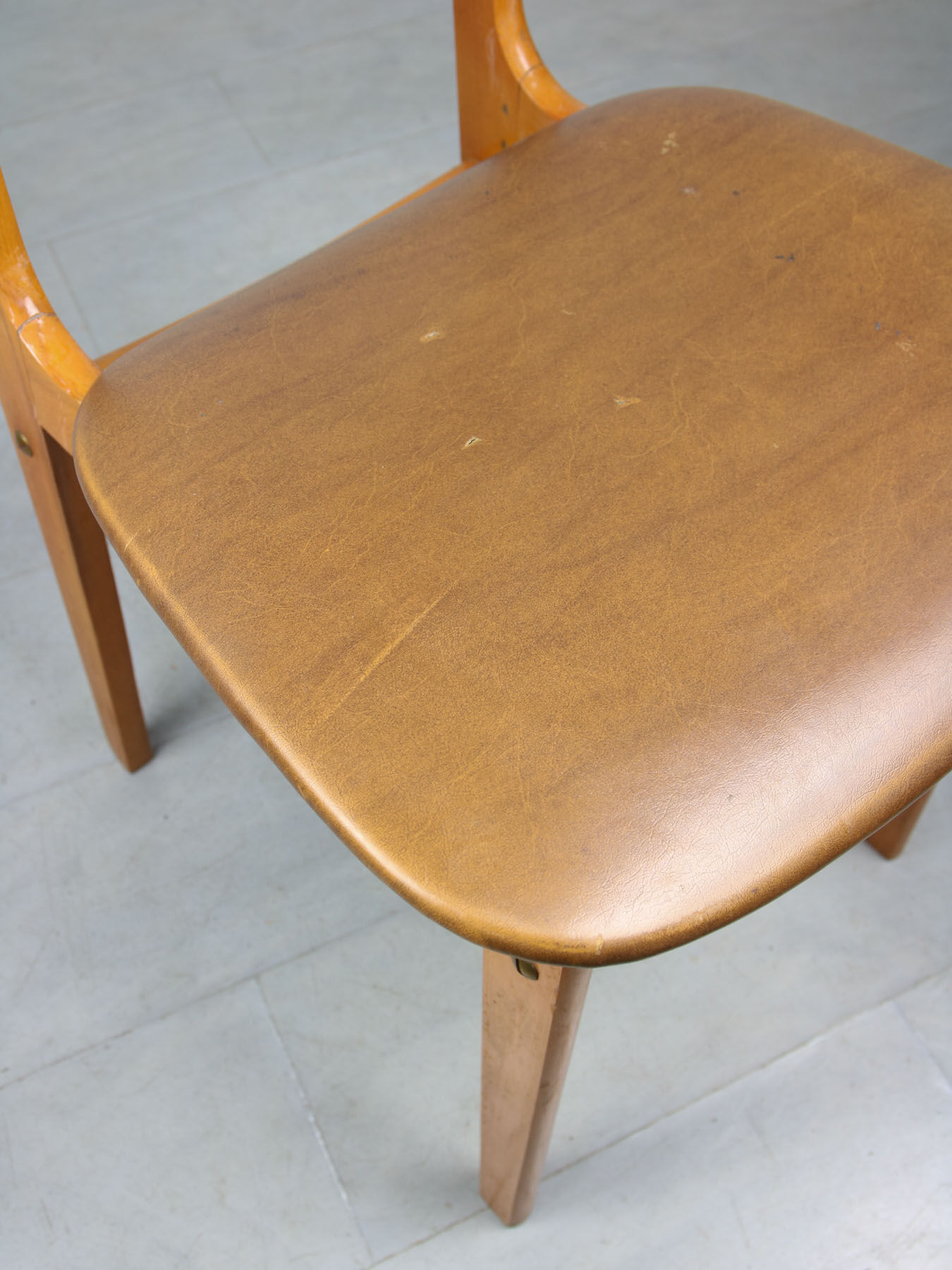 Vintage Italian Leatherette Dining Chairs, set of 3