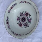 Paris porcelain salad bowl vintage floral motif 1970