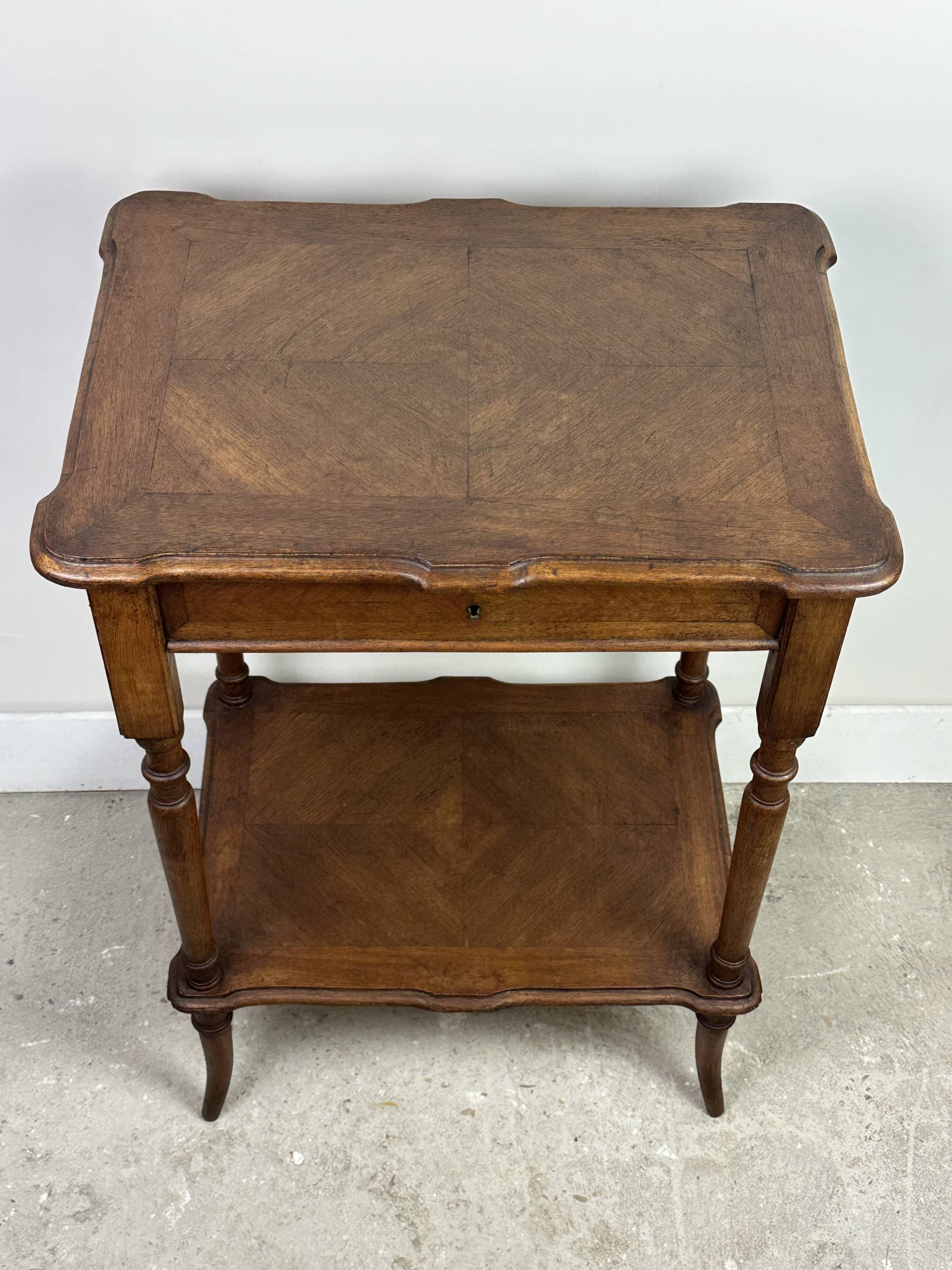 Louis Philippe style walnut side table, dressing table