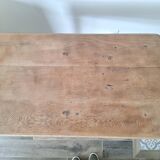 Farmhouse desk / console / side table in solid oak, country style.