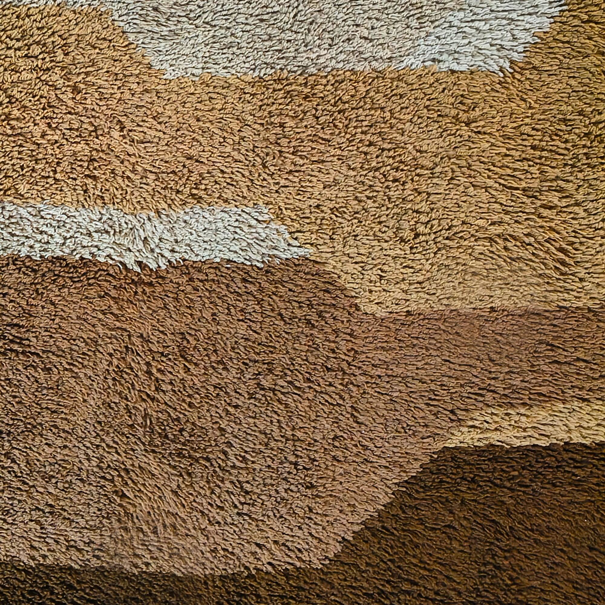 Mid-Century Modern Space Age Italian Wool Rug with Geometric Pattern, 1970s