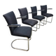 Vintage Dutch design de Wit dinner tubular armchairs
