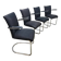 Vintage Dutch design de Wit dinner tubular armchairs