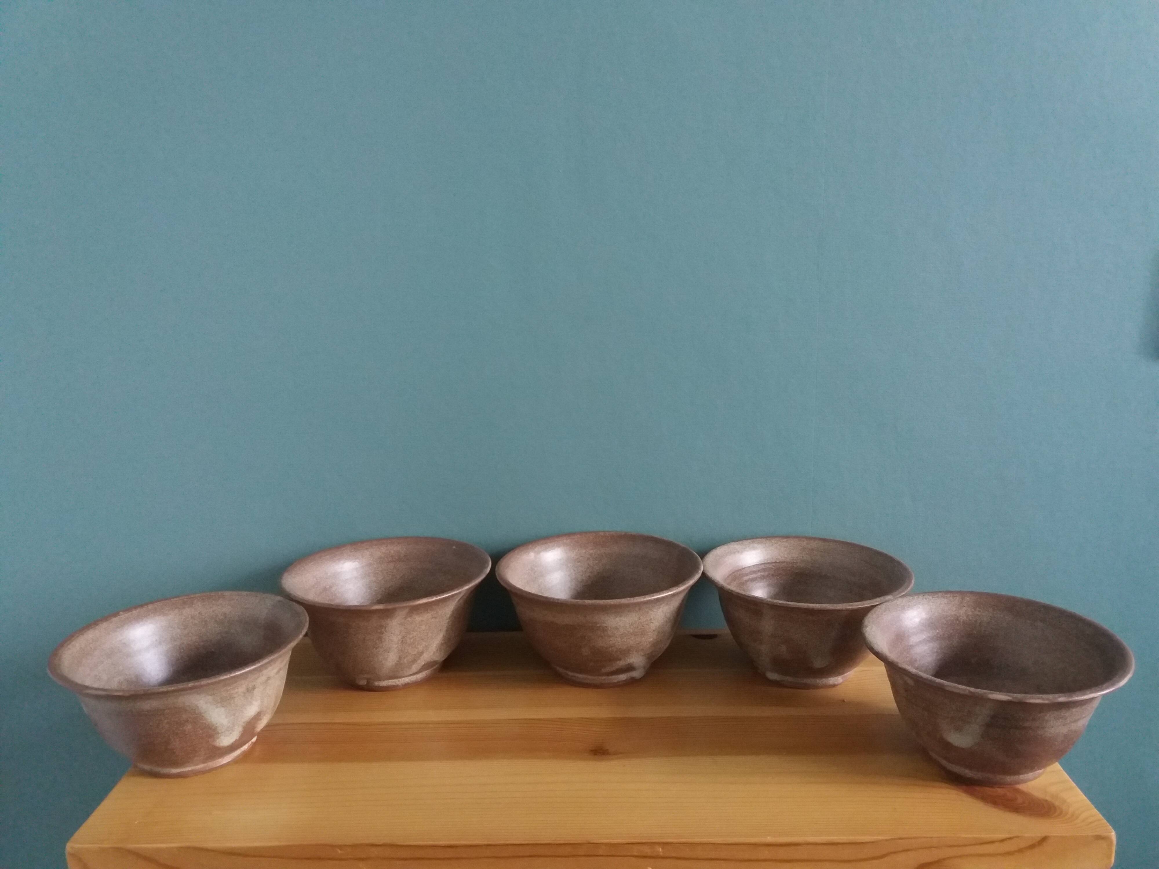 Vallauris Muratore style glazed terracotta bowl