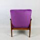 Vintage Violet Velvet Lounge Chair, 1970s