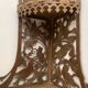 Hand-cut wooden corner shelf with bird decoration from the 1900s