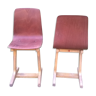 Lot of 2 vintage year 60 pagholz chairs