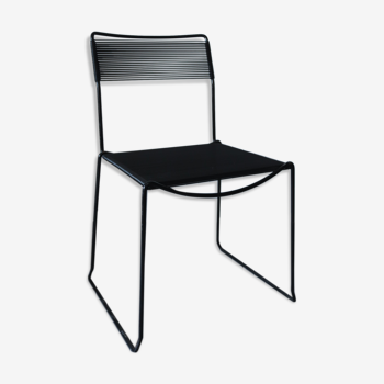 Black chair Spaghetti Giandomenico Belotti for fly line