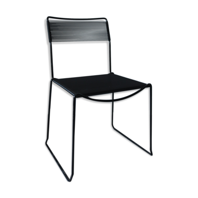 Chaise noire Spaghetti Giandomenico Belotti pour fly line