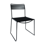 Black chair Spaghetti Giandomenico Belotti for fly line