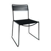 Black chair Spaghetti Giandomenico Belotti for fly line