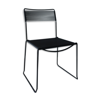 Black chair Spaghetti Giandomenico Belotti for fly line