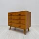 1960s vintage mid-century modern oak chest of drawers