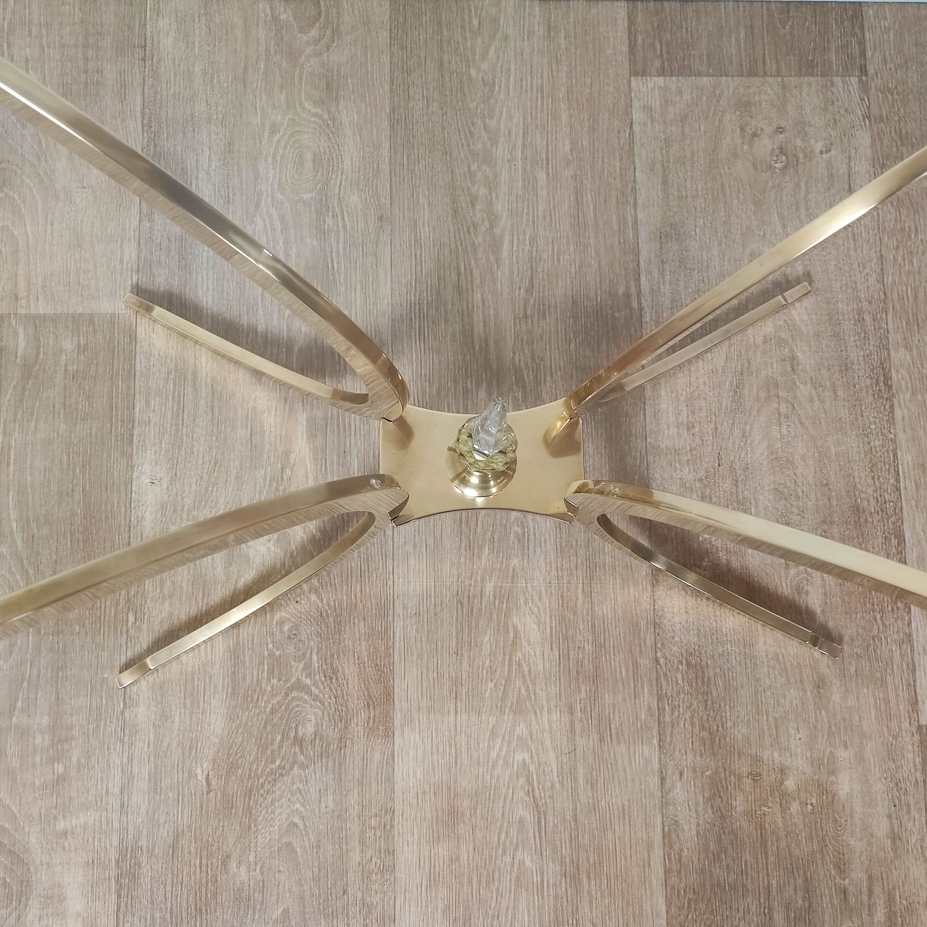 Table basse italienne en laiton