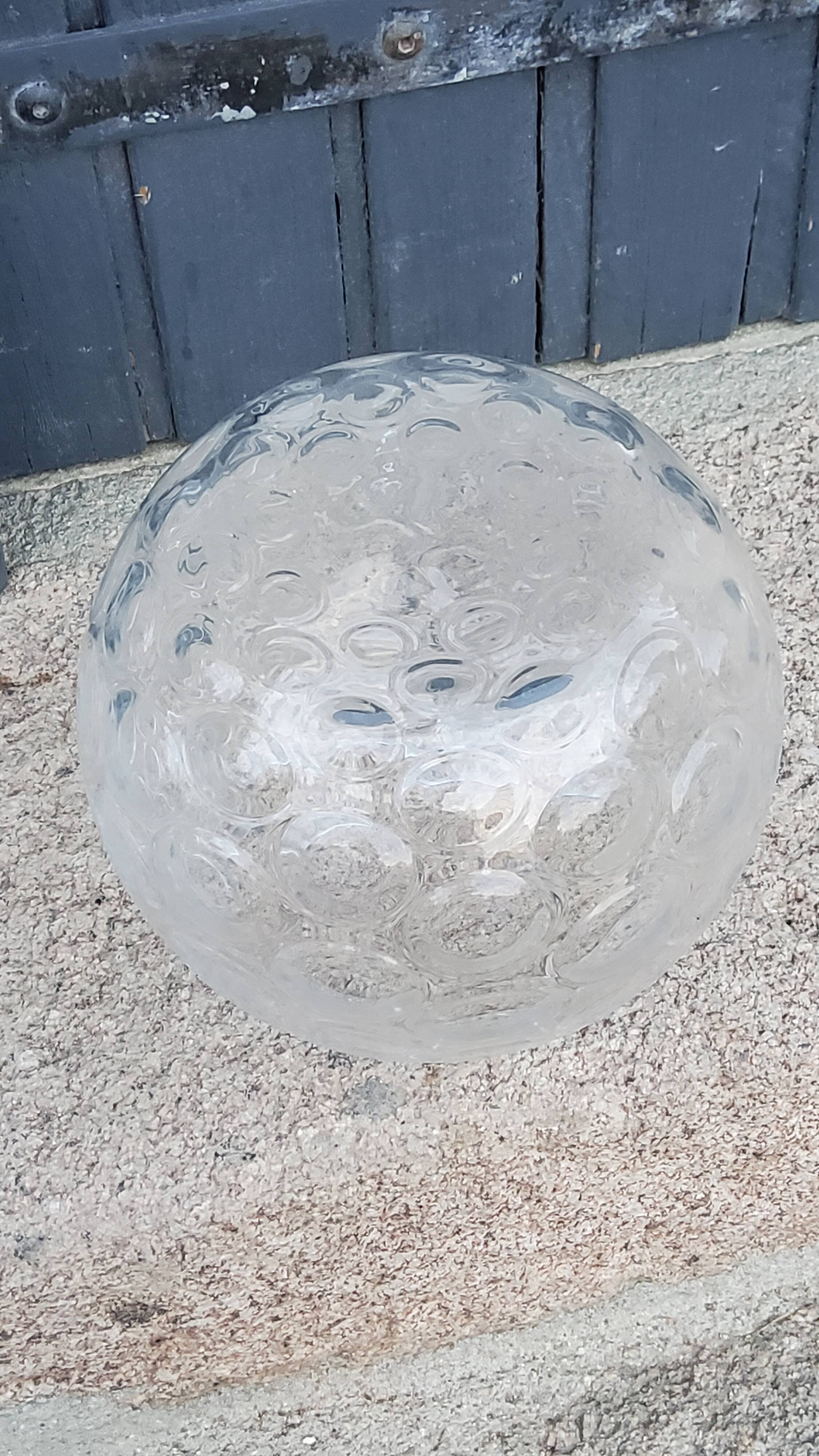 Pair of glass ball vases from the 70